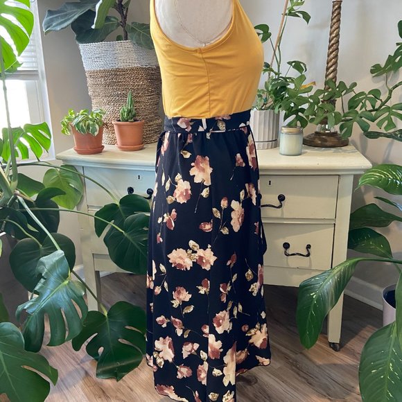 Floral and Mustard Midi Dress - SpotLight - Small - Picture 6 of 14